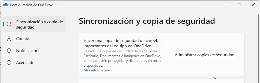administrar copias de seguridad de OneDrive administrar copias de seguridad de OneDrive