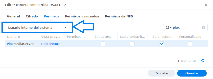 usuario de plex en synology usuario de plex en synology
