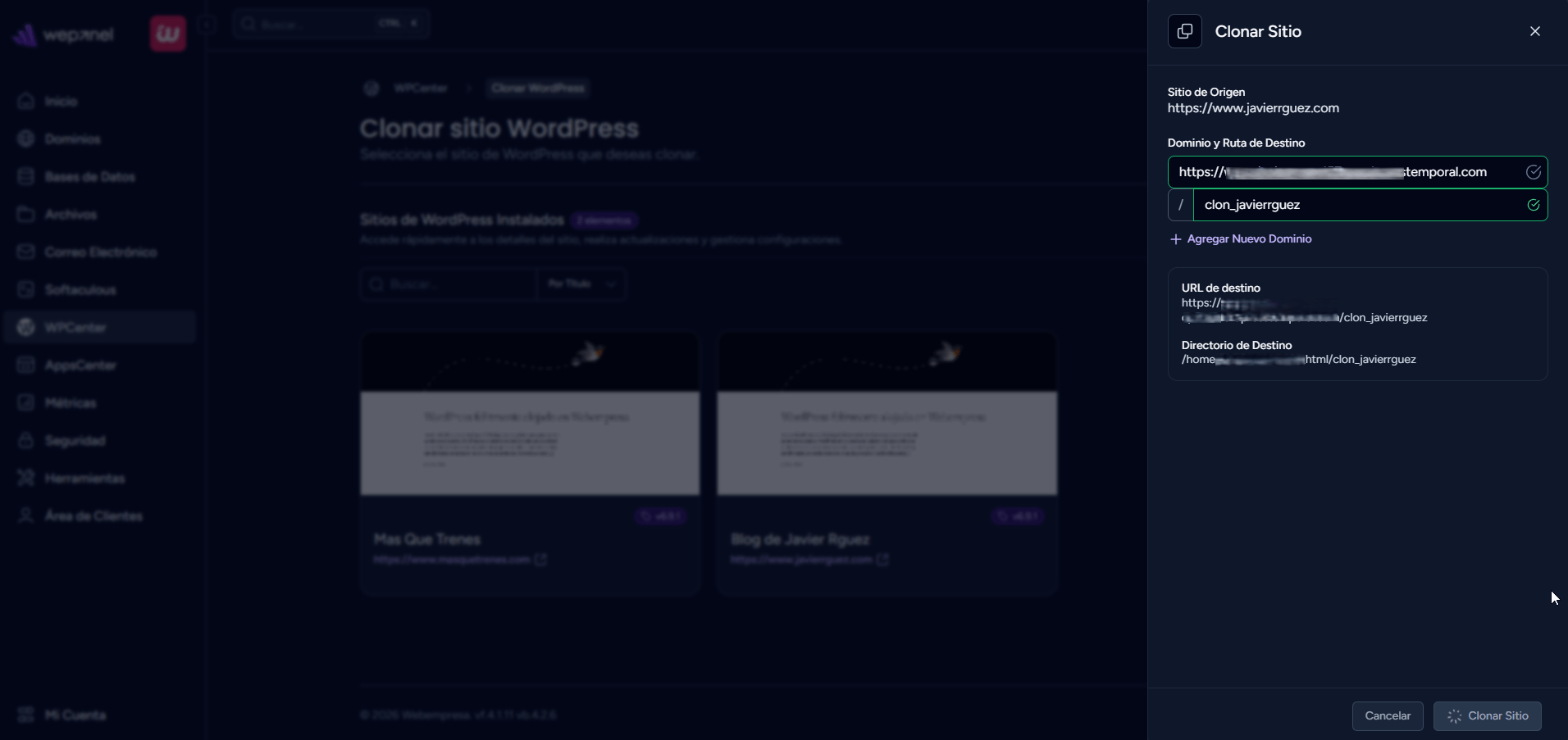 configurar clonación de wordpress configurar clonación de wordpress