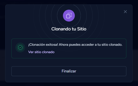 sitio clonado correctamente sitio clonado correctamente