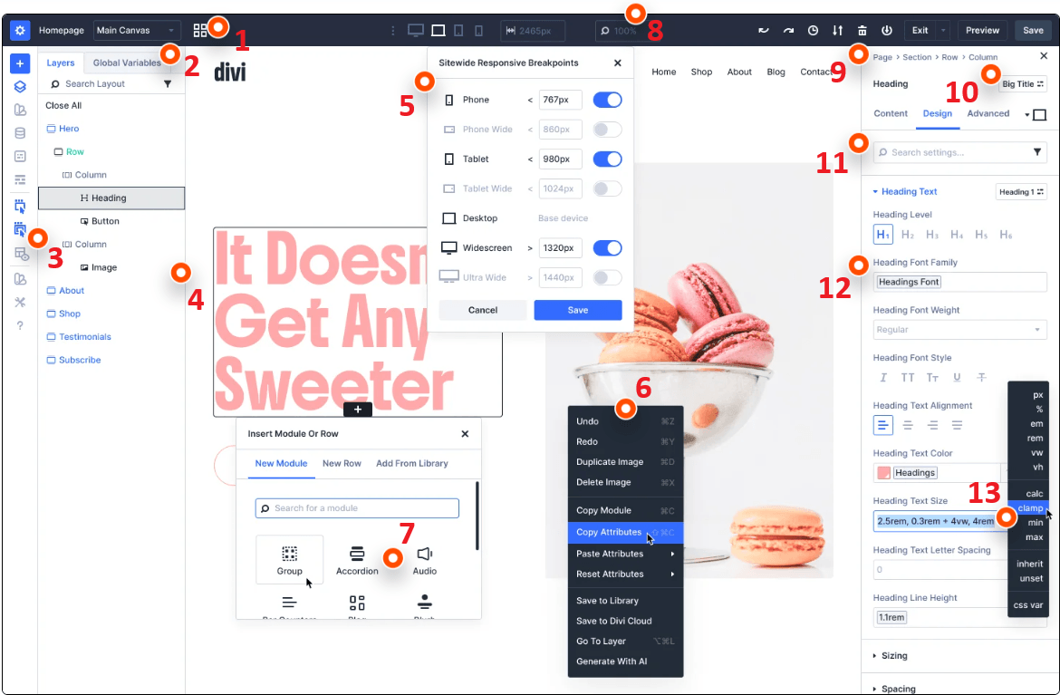 La nueva interfaz de Divi 5