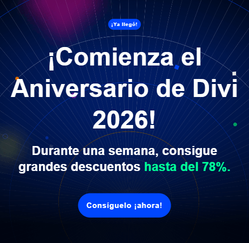 >>> DIVI Aniversario al 70% <<<