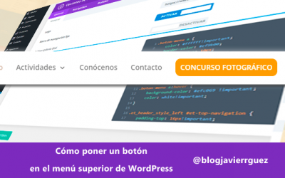 Cómo añadir un botón a un menú en WordPress