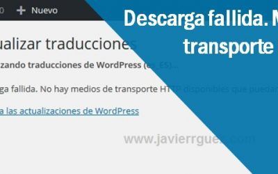 Descarga fallida No hay medios de transporte HTTP disponibles