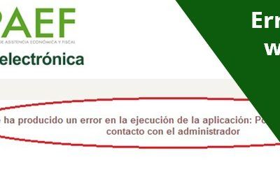 Error Java en la web de OPAEF