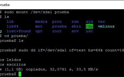 Medir la velocidad de un disco duro con Ubuntu