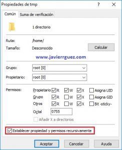 Cambiar permisos de ficheros en linux de forma recursiva