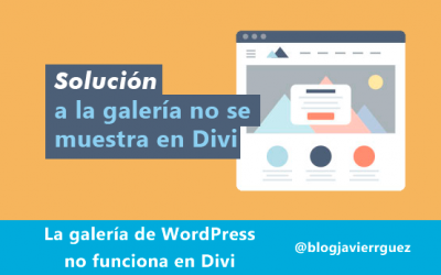 La galería de WordPress no funciona en Divi