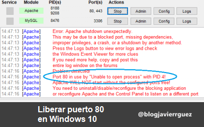🔑Liberar puerto 80 en Windows 10