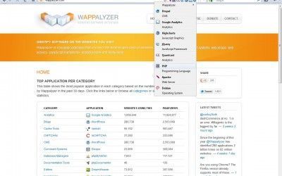 Plugin Firefox: Wappalyzer